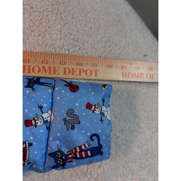 One Kid Hooded Pete the Cat Snowman Puffer Blue Coat Jacket Size 5 Onekid - Picture 8 of 15